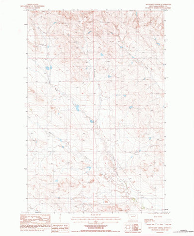 United States Geological Survey Moonlight Creek, MT (1983, 24000-Scale) digital map