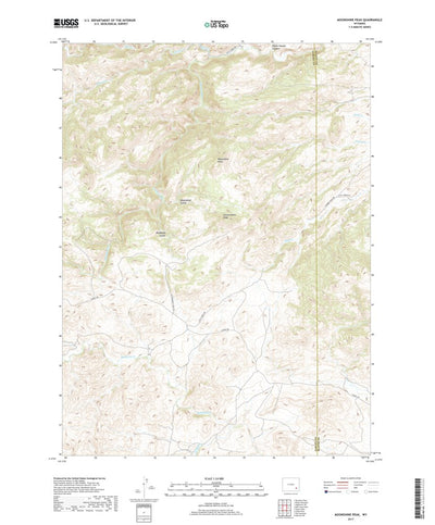 United States Geological Survey Moonshine Peak, WY (2017, 24000-Scale) digital map