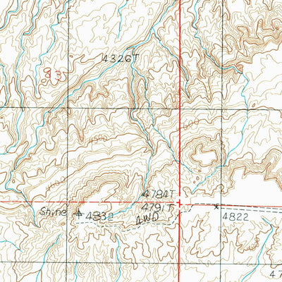 United States Geological Survey Moonshine Wash, UT (1986, 24000-Scale) digital map