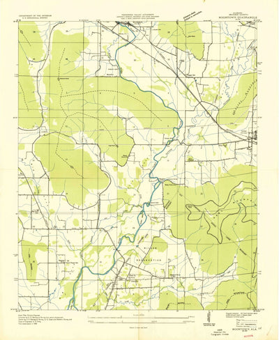 United States Geological Survey Moontown, AL (1936, 24000-Scale) digital map