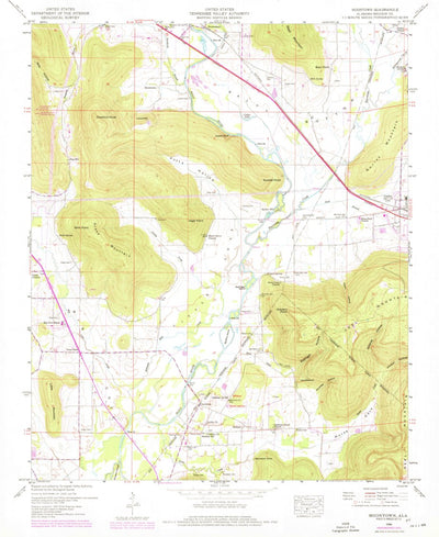United States Geological Survey Moontown, AL (1948, 24000-Scale) digital map