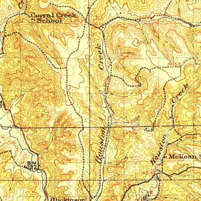 United States Geological Survey Moorcroft, WY (1918, 125000-Scale) digital map