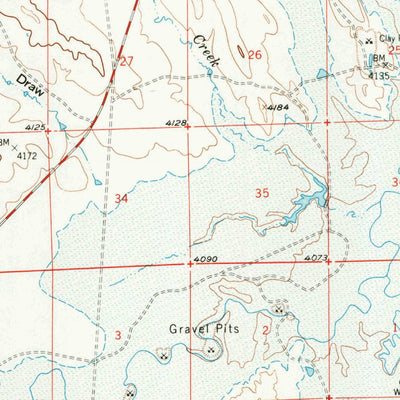 United States Geological Survey Moorcroft, WY (1957, 62500-Scale) digital map