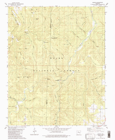 United States Geological Survey Moore, AR (1980, 24000-Scale) digital map