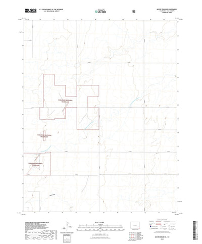 United States Geological Survey Moore Draw NE, CO (2022, 24000-Scale) digital map