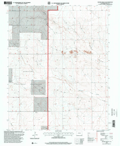 United States Geological Survey Moore Draw SE, CO (1996, 24000-Scale) digital map