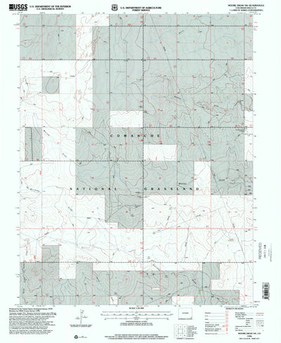 United States Geological Survey Moore Draw SW, CO (1996, 24000-Scale) digital map