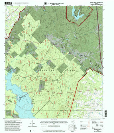 United States Geological Survey Moore Grove, TX (1997, 24000-Scale) digital map