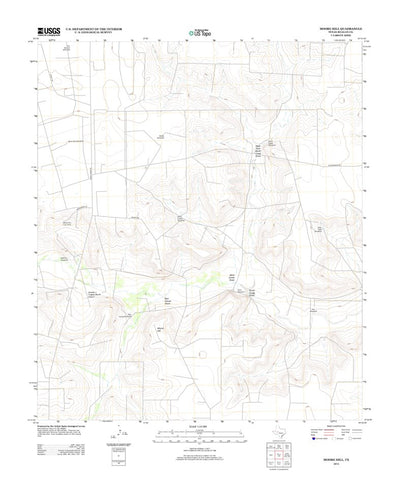 United States Geological Survey Moore Hill, TX (2012, 24000-Scale) digital map