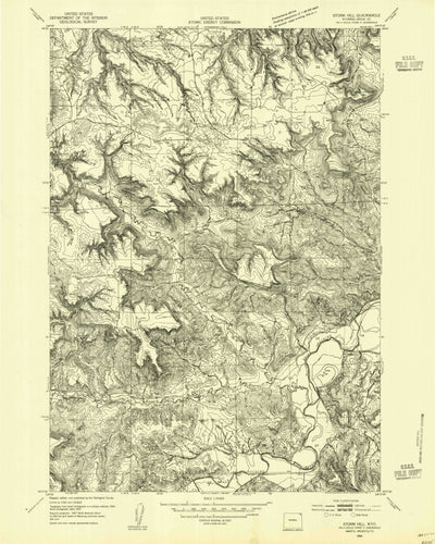 United States Geological Survey Moore Hill, WY (1954, 24000-Scale) digital map