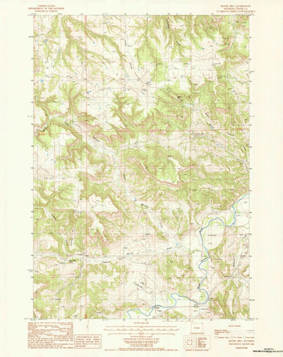 United States Geological Survey Moore Hill, WY (1984, 24000-Scale) digital map