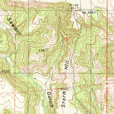 United States Geological Survey Moore Hill, WY (1984, 24000-Scale) digital map