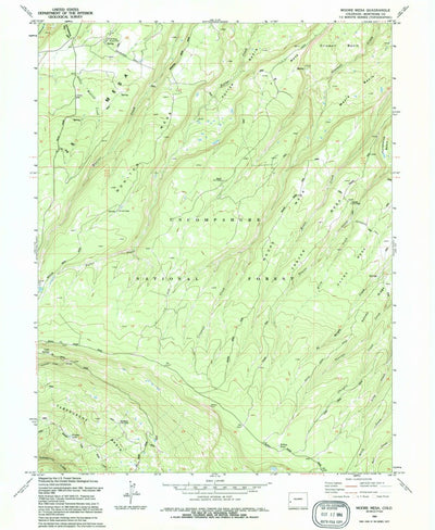 United States Geological Survey Moore Mesa, CO (1994, 24000-Scale) digital map