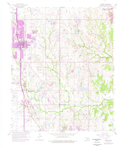 United States Geological Survey Moore, OK (1956, 24000-Scale) digital map