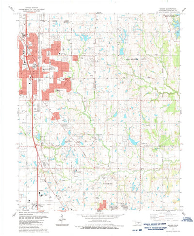 United States Geological Survey Moore, OK (1986, 24000-Scale) digital map