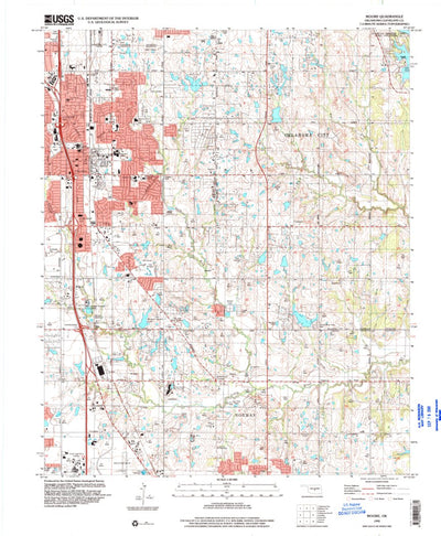 United States Geological Survey Moore, OK (1995, 24000-Scale) digital map