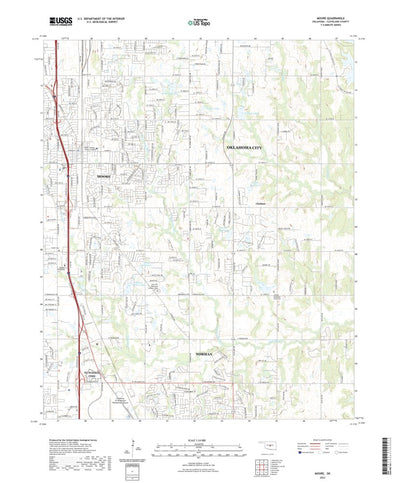 United States Geological Survey Moore, OK (2022, 24000-Scale) digital map