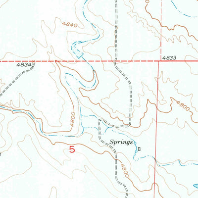 United States Geological Survey Moore Spring, WY (1951, 24000-Scale) digital map