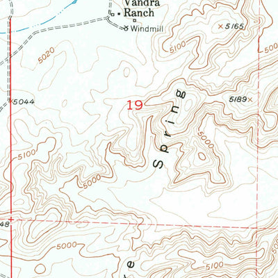 United States Geological Survey Moore Spring, WY (1951, 24000-Scale) digital map