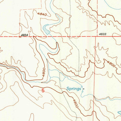 United States Geological Survey Moore Spring, WY (1990, 24000-Scale) digital map