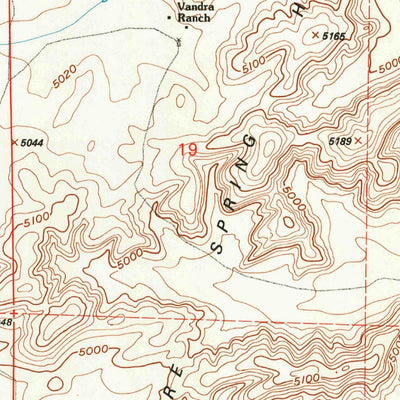 United States Geological Survey Moore Spring, WY (1990, 24000-Scale) digital map