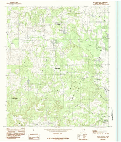 United States Geological Survey Moore Station, TX (1984, 24000-Scale) digital map