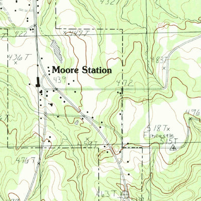United States Geological Survey Moore Station, TX (1984, 24000-Scale) digital map