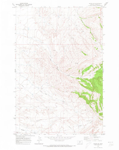 United States Geological Survey Moore SW, MT (1970, 24000-Scale) digital map