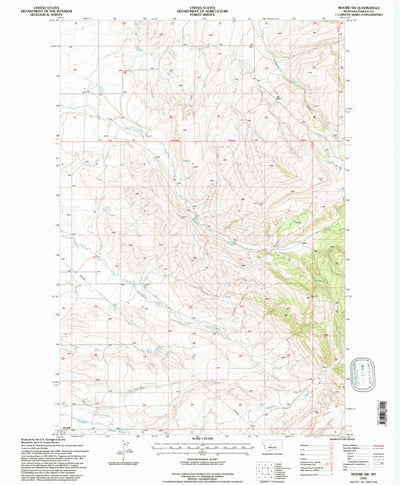 United States Geological Survey Moore SW, MT (1995, 24000-Scale) digital map