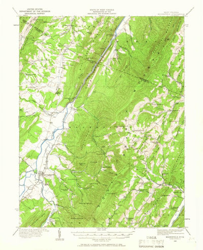 United States Geological Survey Moorefield, WV (1920, 62500-Scale) digital map