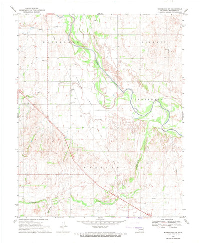United States Geological Survey Mooreland SW, OK (1969, 24000-Scale) digital map