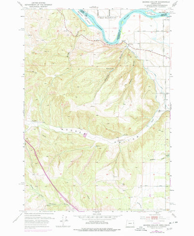 United States Geological Survey Moores Hollow, OR-ID (1951, 24000-Scale) digital map