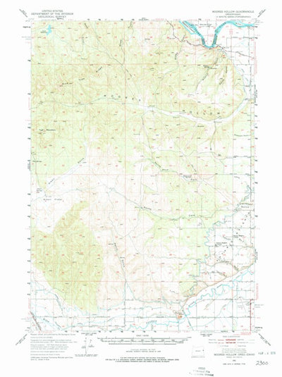 United States Geological Survey Moores Hollow, OR-ID (1951, 62500-Scale) digital map