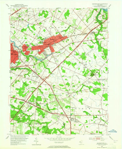 United States Geological Survey Moorestown, NJ (1953, 24000-Scale) digital map