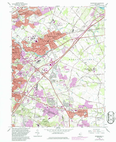 United States Geological Survey Moorestown, NJ (1966, 24000-Scale) digital map