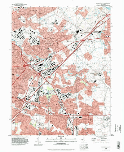 United States Geological Survey Moorestown, NJ (1995, 24000-Scale) digital map