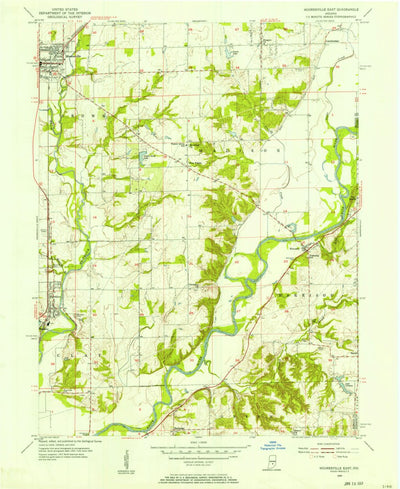 United States Geological Survey Mooresville East, IN (1955, 24000-Scale) digital map