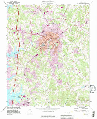 United States Geological Survey Mooresville, NC (1993, 24000-Scale) digital map