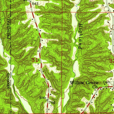 United States Geological Survey Mooresville West, IN (1955, 24000-Scale) digital map