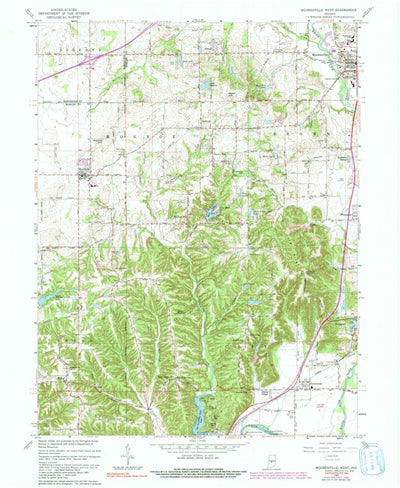 United States Geological Survey Mooresville West, IN (1965, 24000-Scale) digital map