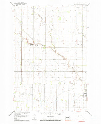 United States Geological Survey Mooreton West, ND (1960, 24000-Scale) digital map