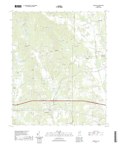 United States Geological Survey Mooreville, MS (2021, 24000-Scale) digital map