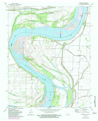 United States Geological Survey Mooring, TN-MO (1971, 24000-Scale) digital map