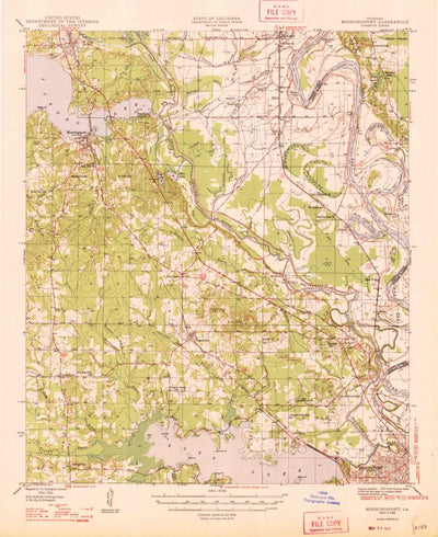United States Geological Survey Mooringsport, LA (1948, 62500-Scale) digital map