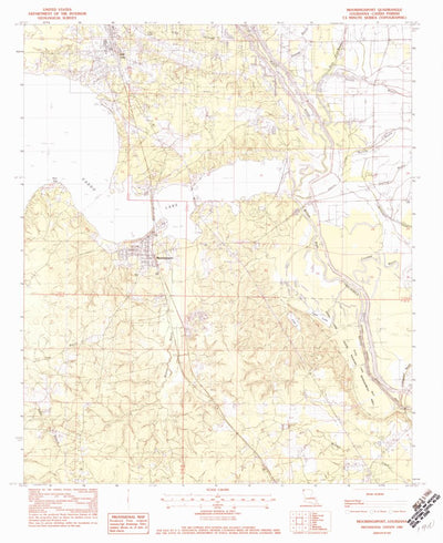 United States Geological Survey Mooringsport, LA (1982, 24000-Scale) digital map
