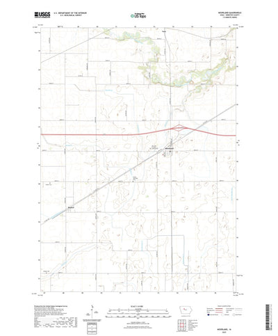 United States Geological Survey Moorland, IA (2022, 24000-Scale) digital map