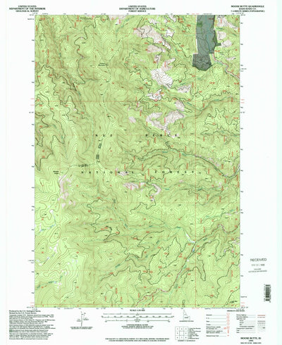 United States Geological Survey Moose Butte, ID (1995, 24000-Scale) digital map