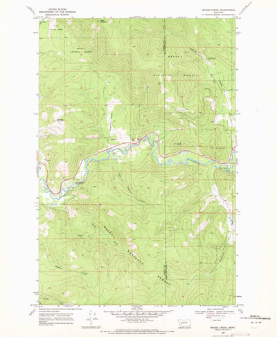 United States Geological Survey Moose Creek, MT (1968, 24000-Scale) digital map