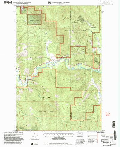United States Geological Survey Moose Creek, MT (2001, 24000-Scale) digital map