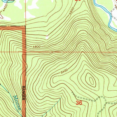 United States Geological Survey Moose Creek, MT (2001, 24000-Scale) digital map